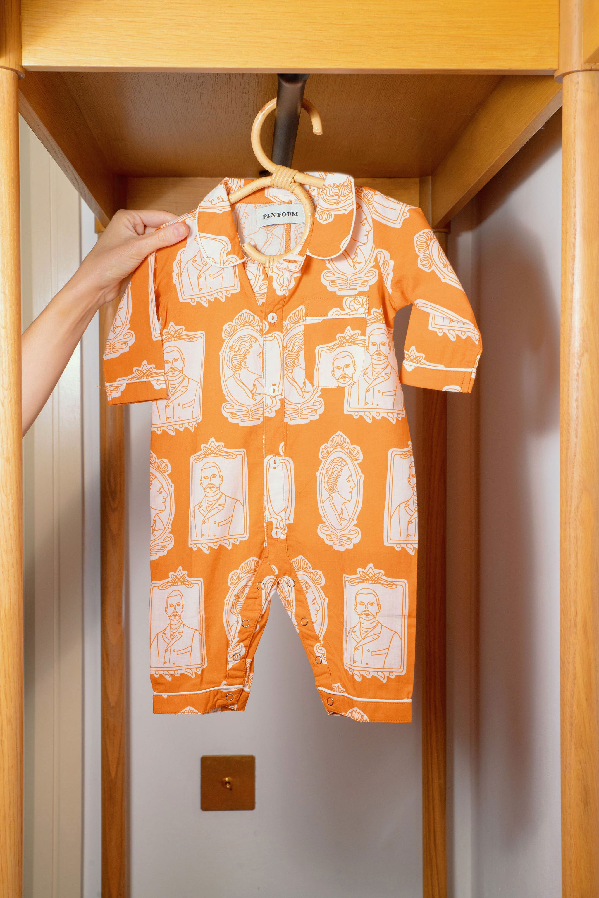 The Explorers (Saffron) Baby Pyjama Rompers