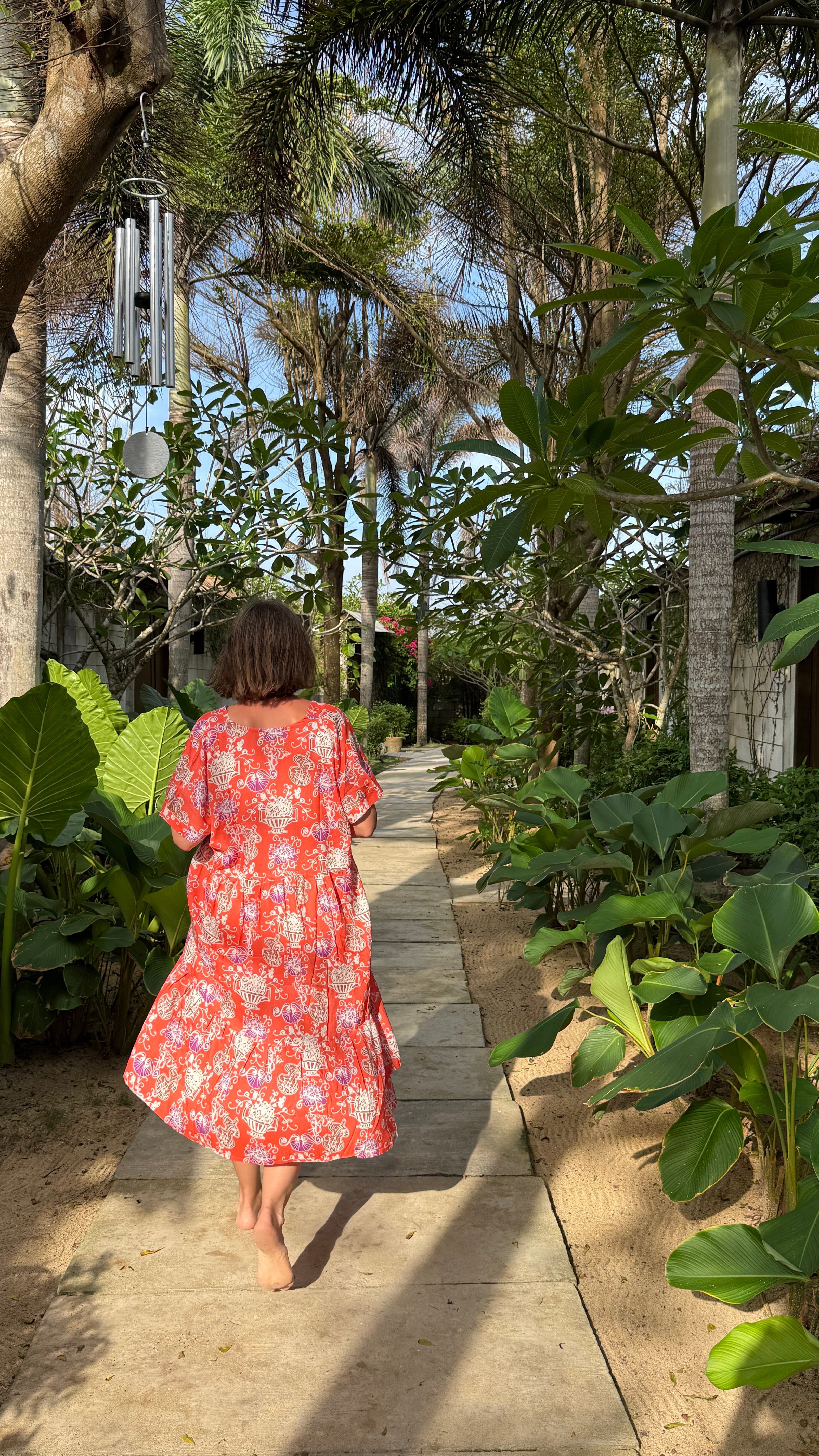 Poporselin Maxi Dress Red