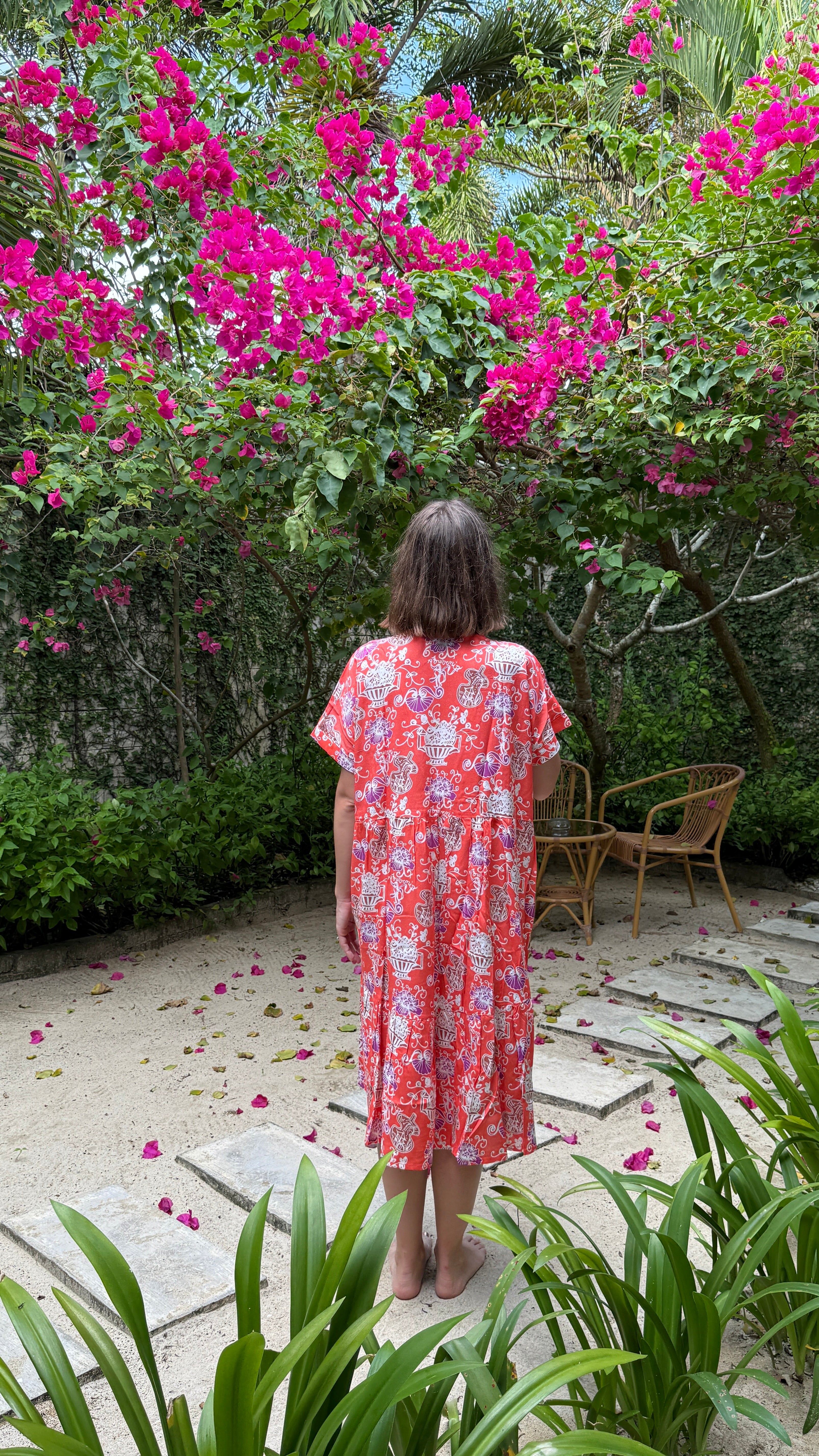 Poporselin Maxi Dress Red