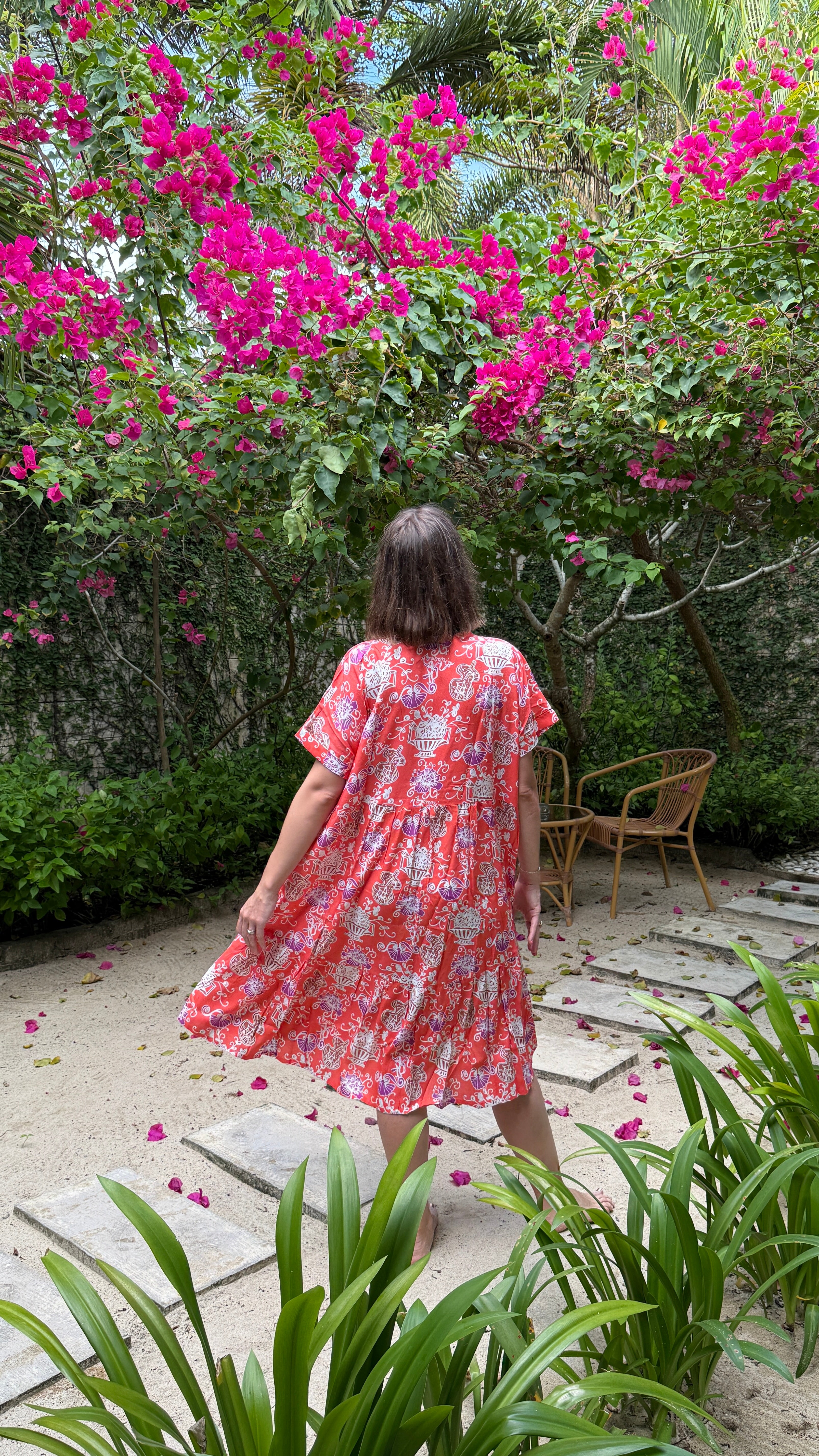 Poporselin Maxi Dress Red