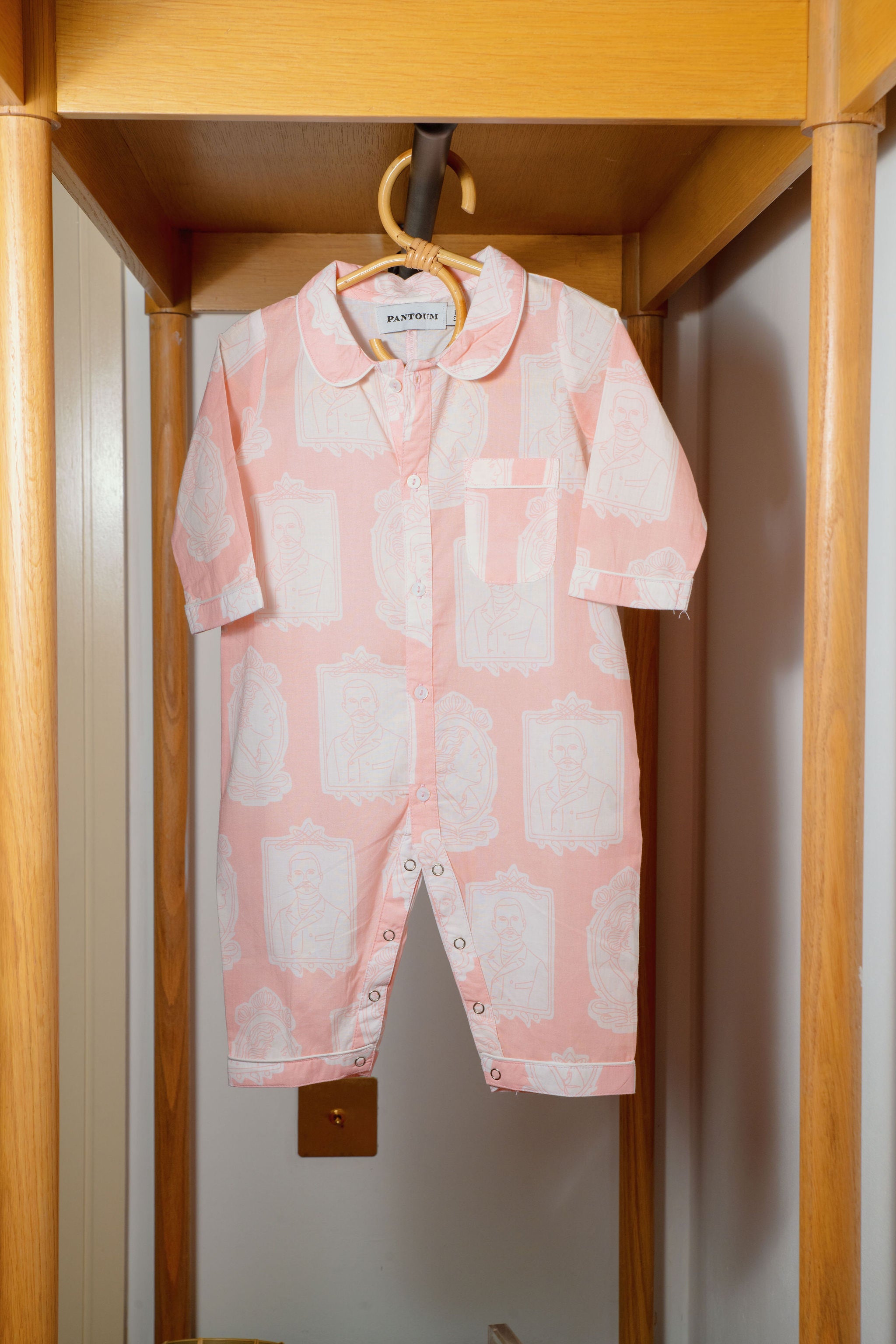 The Explorers (Blush) Baby Pyjama Rompers