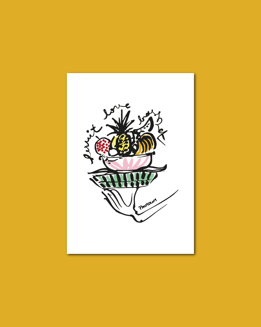 Postcard: Fruit Love Basket