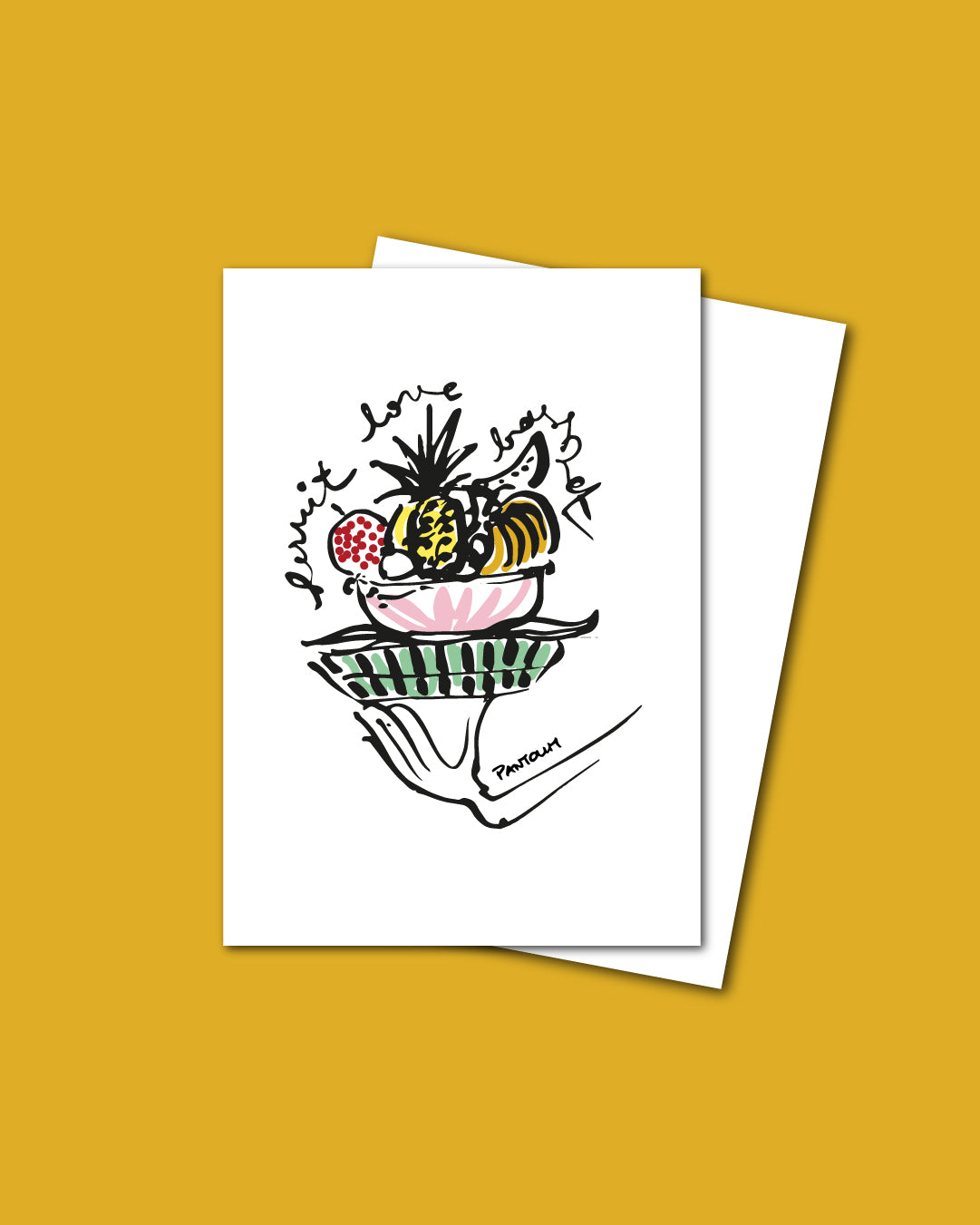 Postcard: Fruit Love Basket