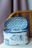 "Toile de Malaya" (Blue) Vanity Case