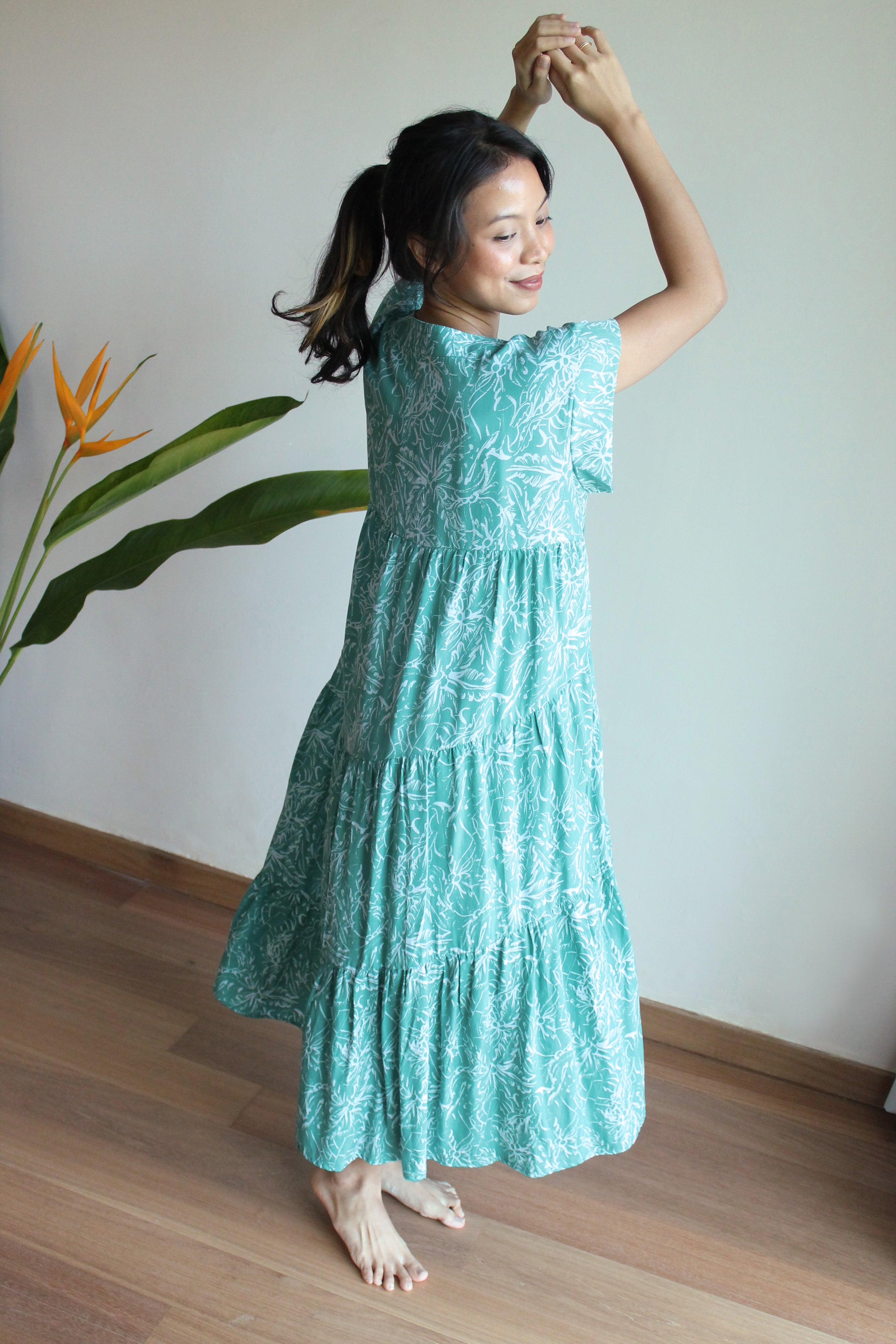 Palmika Teal Maxi Dress