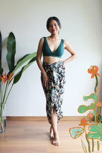 Baby Lotus Black Pareo/Scarf
