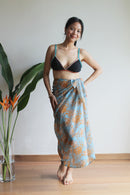 Poporselin Sky Blue Pareo/Scarf