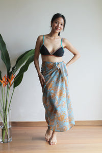Poporselin Sky Blue Pareo/Scarf